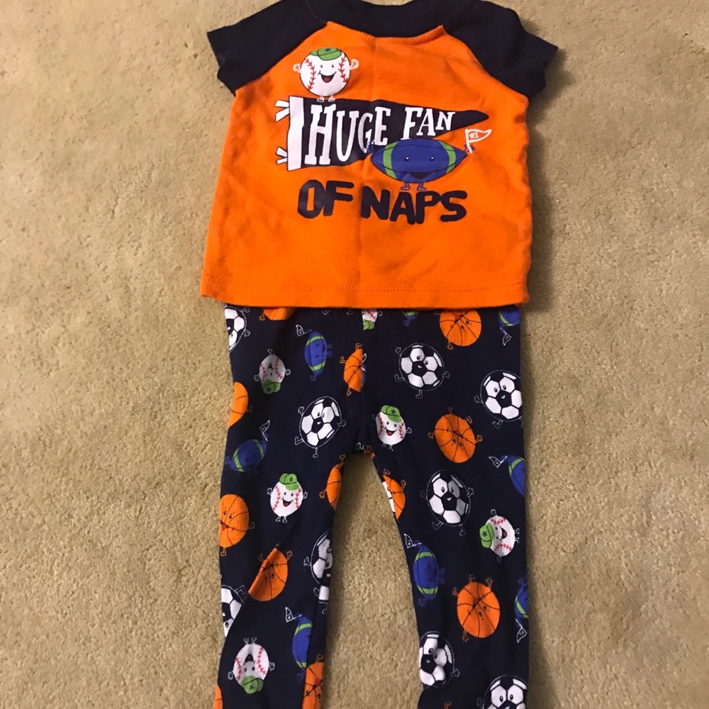 2 piece sleep set boys 9months Orange/blue